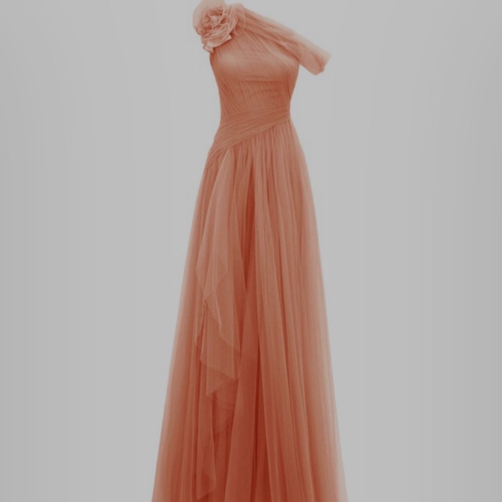 Gemy Maalouf Long Dress With Flower Design